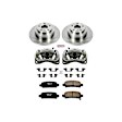 2000 Subaru Outback - 2-Wheel Set Rear, Brake Disc and Caliper Kit, Natural Caliper, Ceramic, 5 Lugs, Z17 OE Replacement
