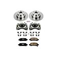 2000 Subaru Outback - 2-Wheel Set Rear, Brake Disc and Caliper Kit, Natural Caliper, Ceramic, 5 Lugs, Z17 OE Replacement