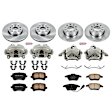 2009 Volkswagen Jetta - Front and Rear Brake Kit With Calipers, Natural Finish, Plain Surface, 5 Lugs, Front-288 mm/Rear-260 mm, Ceramic, Natural, Z17 OE Replacement