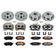 2009 Subaru Forester - Front and Rear Brake Kit With Calipers, Natural Finish, Plain Surface, 5 Lugs, Front-292 mm/Rear-286 mm, Ceramic, Natural, Z17 OE Replacement