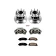 KCOE4595 2-Wheel Set Front Brake Kit With Calipers, Plain Surface 8 Lugs 347 mm Natural Caliper, Ceramic, RWD, Z17 OE Replacement, Includes (1) Brake Disc and Pad Kit and (2) Brake Caliper