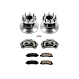 KCOE4595 2-Wheel Set Front Brake Kit With Calipers, Plain Surface 8 Lugs 347 mm Natural Caliper, Ceramic, RWD, Z17 OE Replacement, Includes (1) Brake Disc and Pad Kit and (2) Brake Caliper
