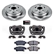 2009 Honda Odyssey - Rear Brake Kit With Calipers, Natural Finish, Plain Surface, 5 Lugs, 312.8 mm, Ceramic, Natural, Z17 OE Replacement