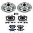 2009 Honda Odyssey - Rear Brake Kit With Calipers, Natural Finish, Plain Surface, 5 Lugs, 312.8 mm, Ceramic, Natural, Z17 OE Replacement