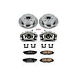 KCOE4631 2-Wheel Set Rear Brake Kit With Calipers, Plain Surface 5 Lugs 286 mm Natural Caliper, Ceramic, Z17 OE Replacement, Includes (1) Brake Disc and Pad Kit and (2) Brake Caliper