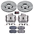 KCOE4647A 2-Wheel Set Front Brake Kit With Calipers, Plain Surface 5 Lugs 300 mm Natural Caliper, Ceramic, Z17 OE Replacement, Includes (1) Brake Disc and Pad Kit and (2) Brake Caliper