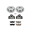 KCOE4683 2-Wheel Set Rear Brake Kit With Calipers, Plain Surface 6 Lugs 342 mm Natural Caliper, Ceramic, Z17 OE Replacement, Includes (1) Brake Disc and Pad Kit and (2) Brake Caliper