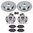 KCOE4744A 2-Wheel Set Rear Brake Kit With Calipers, Plain Surface 5 Lugs 330 mm Natural Caliper, Ceramic, Z17 OE Replacement, Includes (1) Brake Disc and Pad Kit and (2) Brake Caliper