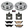2005 Chrysler Town & Country - Rear Brake Kit With Calipers, Natural Finish, Plain Surface, 5 Lugs, 289 mm, With Rear Disc, Ceramic, Natural, Z17 OE Replacement