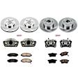 2013 Acura TSX - Front and Rear Brake Kit With Calipers, Natural Finish, Plain Surface, 5 Lugs, Front-299.9 mm/Rear-281.6 mm, Ceramic, Natural, Z17 OE Replacement