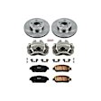 KCOE5431 2-Wheel Set Front Brake Kit With Calipers, Plain Surface 5 Lugs 275 mm Natural Caliper, Ceramic, Z17 OE Replacement, Includes (1) Brake Disc and Pad Kit and (2) Brake Caliper