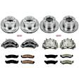 2005 Dodge Ram 2500 - 4-Wheel Set Front and Rear, Brake Disc and Caliper Kit, Natural Caliper, Ceramic, 8 Lugs, Z17 OE Replacement
