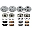 Powerstop® 2007 Toyota Solara Sport 6 Cyl 3.3L - 6-Piece Kit Front and Rear, Brake Disc and Caliper Kit, Natural Caliper, Ceramic, 5 Lugs, Z17 OE Replacement