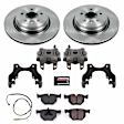 KCOE5982 2-Wheel Set Rear Brake Kit With Calipers, Plain Surface 5 Lugs 336 mm Natural Caliper, Ceramic, Z17 OE Replacement, Includes (1) Brake Disc and Pad Kit and (2) Brake Caliper
