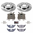 2012 Volkswagen Jetta - Front Brake Kit With Calipers, Natural Finish, Plain Surface, 5 Lugs, 279.9 mm, With Rear Drum, Ceramic, Natural, Z17 OE Replacement