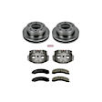 KCOE6258 2-Wheel Set Front Brake Kit With Calipers, Plain Surface 8 Lugs 355 mm Natural Caliper, Ceramic, Z17 OE Replacement, Includes (1) Brake Disc and Pad Kit and (2) Brake Caliper