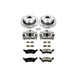 KCOE6271 2-Wheel Set Rear Brake Kit With Calipers, Plain Surface 6 Lugs 348 mm Natural Caliper, Ceramic, Z17 OE Replacement, Includes (1) Brake Disc and Pad Kit and (2) Brake Caliper
