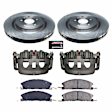 KCOE6374 2-Wheel Set Front Brake Kit With Calipers, Plain Surface 5 Lugs 352 mm Natural Caliper, Ceramic, Z17 OE Replacement, Includes (1) Brake Disc and Pad Kit and (2) Brake Caliper