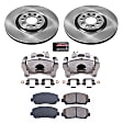 2015 Chrysler 200 - 2-Wheel Set Front, Brake Disc and Caliper Kit, Natural Caliper, Ceramic, 5 Lugs, Z17 OE Replacement