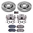 2015 Chrysler 200 - 2-Wheel Set Front, Brake Disc and Caliper Kit, Natural Caliper, Ceramic, 5 Lugs, Z17 OE Replacement
