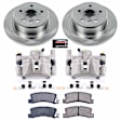 KCOE6784 2-Wheel Set Rear Brake Kit With Calipers, Plain Surface 5 Lugs 287 mm Natural Caliper, Ceramic, AWD, Z17 OE Replacement, Includes (1) Brake Disc and Pad Kit and (2) Brake Caliper