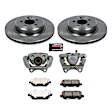 KCOE7052 Rear Brake Kit With Calipers, Plain Surface, 5 Lugs, 350 mm, Natural Caliper, Ceramic, Z17 OE Replacement