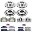 2018 Ram 3500 - Front and Rear Brake Kit With Calipers, Natural Finish, Plain Surface, 8 Lugs, Front-360 mm/Rear-358.2 mm, with Dual Rear Wheels (DRW), Ceramic, Natural, Z17 OE Replacement