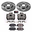 2020 Chevrolet Malibu - Front Brake Kit With Calipers, Natural Finish, Plain Surface, 5 Lugs, 300 mm, Ceramic, Natural, Z17 OE Replacement