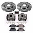 2020 Chevrolet Malibu - Front Brake Kit With Calipers, Natural Finish, Plain Surface, 5 Lugs, 300 mm, Ceramic, Natural, Z17 OE Replacement