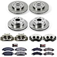 2005 GMC Sierra 1500 - Front and Rear Brake Kit With Calipers, Natural Finish, Plain Surface, 6 Lugs, Front-330 mm/Rear-330 mm, With Rear Disc, 6 Lug, Ceramic, Natural, Z17 OE Replacement