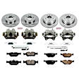2003 BMW 325xi - 4-Wheel Set Front and Rear, Brake Disc and Caliper Kit, Natural Caliper, Ceramic, 5 Lugs, Z17 OE Replacement