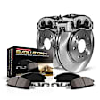 KCOE9201 Front Brake Disc and Pad Kit, Plain Surface, 5 Lugs, Ceramic, Z17 OE Replacement