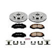 KOE1041 Front Brake Disc and Pad Kit, Plain Surface 5 Lugs 282 mm Ceramic Z17 OE Replacement