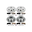 1995 Toyota Camry - Front and Rear Brake Disc and Pad Kit, Natural Finish, Plain Surface, 5 Lugs, 255 mm, Ceramic, With Rear Disc Brake, 2.2L 4Cyl, Z17 OE Replacement
