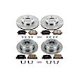 4-Wheel Set Power Stop&reg; KOE1061 Front and Rear OE Stock Replacement Low-Dust Ceramic Brake Pad and Rotor Kit