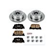 KOE1084 Rear Brake Disc and Pad Kit, Natural Finish, Plain Surface, 5 Lugs, 269 mm, Ceramic, Z17 OE Replacement