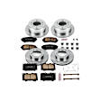 4-Wheel Set Power Stop&reg; KOE1133 Front and Rear OE Stock Replacement Low-Dust Ceramic Brake Pad and Rotor Kit