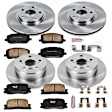 4-Wheel Set Power Stop&reg; KOE1139 Front and Rear OE Stock Replacement Low-Dust Ceramic Brake Pad and Rotor Kit