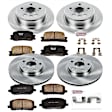 4-Wheel Set Power Stop&reg; KOE1140 Front and Rear OE Stock Replacement Low-Dust Ceramic Brake Pad and Rotor Kit