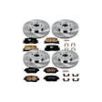 4-Wheel Set Power Stop&reg; KOE1145 Front and Rear OE Stock Replacement Low-Dust Ceramic Brake Pad and Rotor Kit