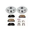 KOE1148 Rear Brake Disc and Pad Kit, Natural Finish, Plain Surface, 5 Lugs, 287 mm, Ceramic, AWD, Z17 OE Replacement