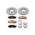 KOE1176 Front Brake Disc and Pad Kit, Natural Finish, Plain Surface, 6 Lugs, 283 mm, Ceramic, Z17 OE Replacement