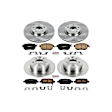 4-Wheel Set Power Stop&reg; KOE117 Front and Rear OE Stock Replacement Low-Dust Ceramic Brake Pad and Rotor Kit
