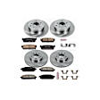 4-Wheel Set Power Stop&reg; KOE1180 Front and Rear OE Stock Replacement Low-Dust Ceramic Brake Pad and Rotor Kit