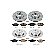 4-Wheel Set Power Stop&reg; KOE121 Front and Rear OE Stock Replacement Low-Dust Ceramic Brake Pad and Rotor Kit