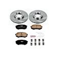 2003 Toyota Tacoma - Front Brake Disc and Pad Kit, Natural Finish, Plain Surface, 5 Lugs, 254.2 mm, Ceramic, RWD,  5 Stud, 2.4L 4Cyl, Z17 OE Replacement