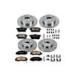 4-Wheel Set Power Stop&reg; KOE1238 Front and Rear OE Stock Replacement Low-Dust Ceramic Brake Pad and Rotor Kit