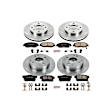 2002 Honda Accord - Front and Rear Brake Disc and Pad Kit, Natural Finish, Plain Surface, 4 Lugs, 259 mm, Ceramic, With Rear Disc Brake, 2.3L 4Cyl, Z17 OE Replacement