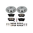 2010 Honda Civic - Rear Brake Disc and Pad Kit, Natural Finish, Plain Surface, 5 Lugs, 259 mm, Ceramic, 2.0L 4Cyl, Z17 OE Replacement