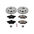 KOE1299 Front Brake Disc and Pad Kit, Natural Finish, Plain Surface, 5 Lugs, 276 mm, Ceramic, Z17 OE Replacement